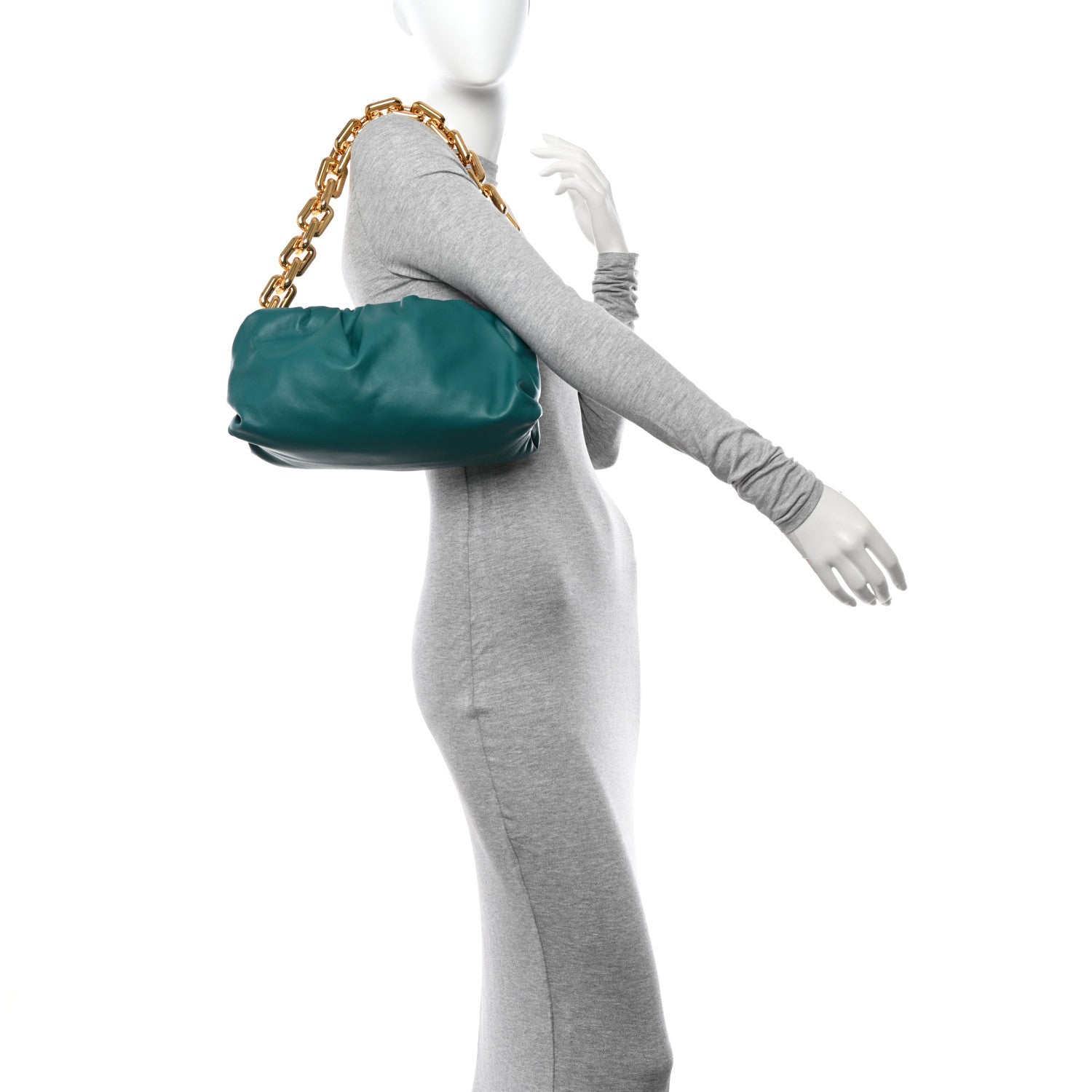 Bottega Veneta Calfskin The Pouch Chain Mallard 2 of 10