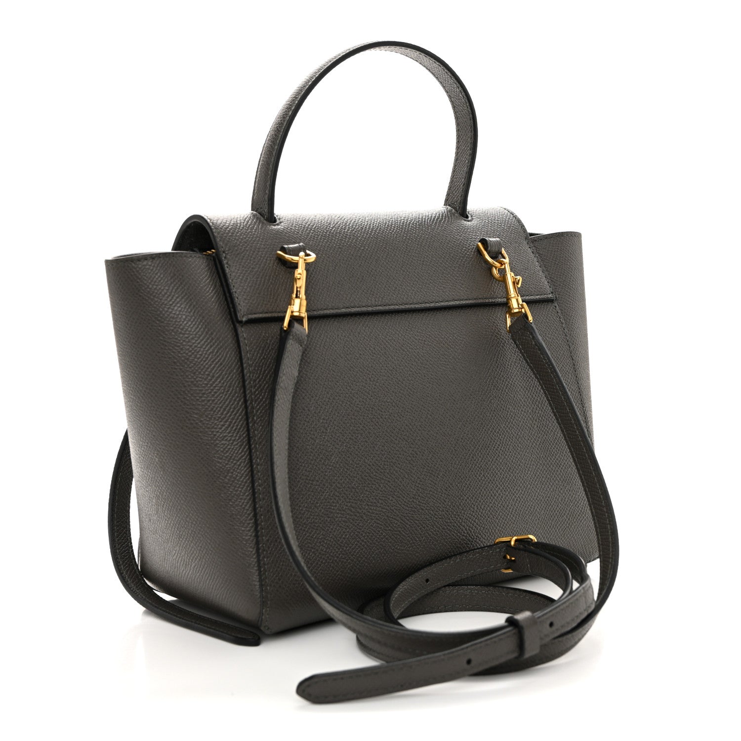 Celine Grained Calfskin Nano Belt Bag Grey 3 of 10