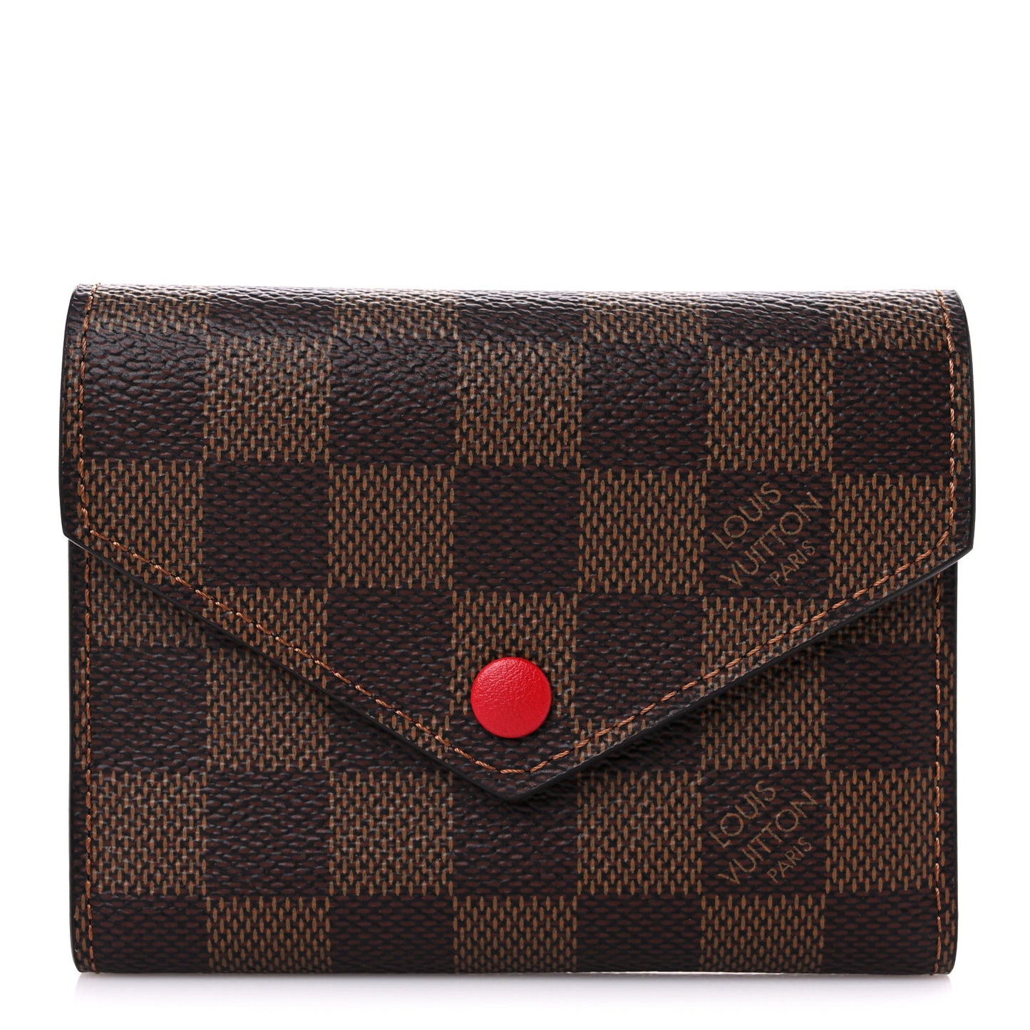 Damier Ebene Victorine Wallet Red