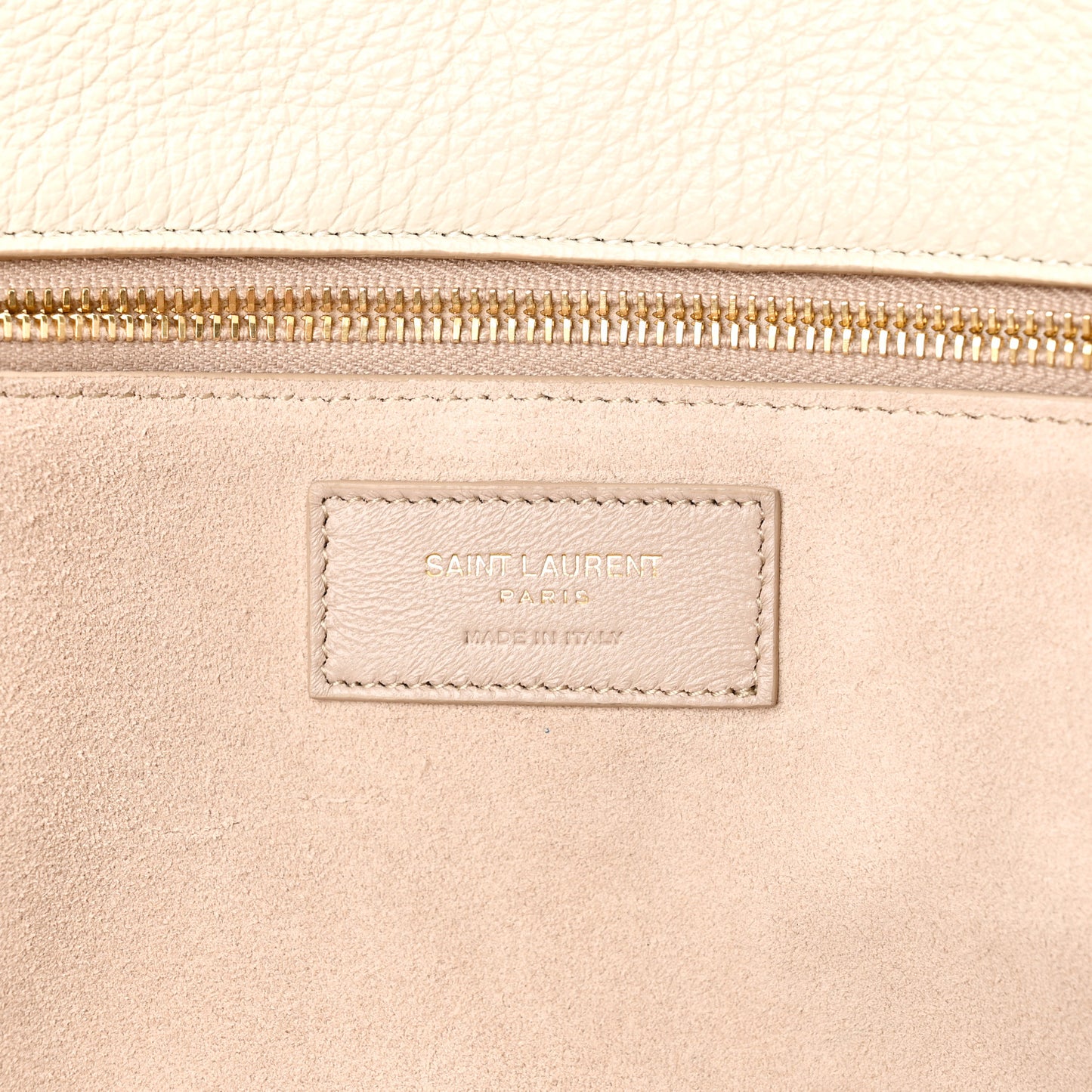 Grained Deerskin Bea Tote Blanc Vintage