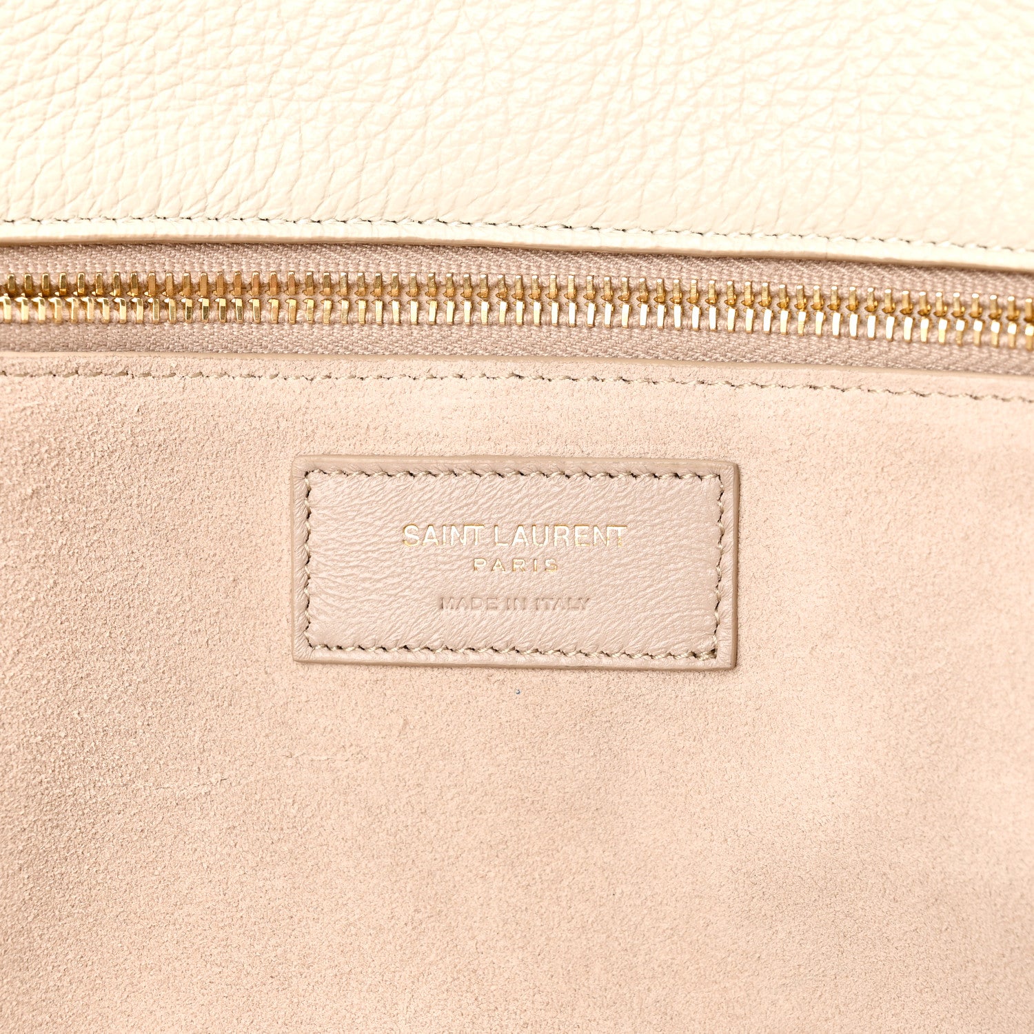 Saint Laurent Grained Deerskin Bea Tote Blanc Vintage 6 of 10