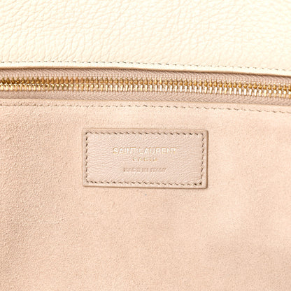 Saint Laurent Grained Deerskin Bea Tote Blanc Vintage 6 of 10