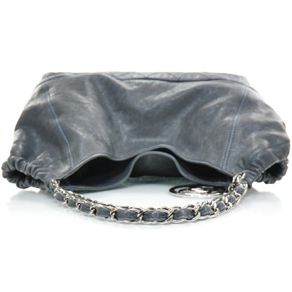 Chanel Leather Coco Cabas Navy Blue 6 of 11