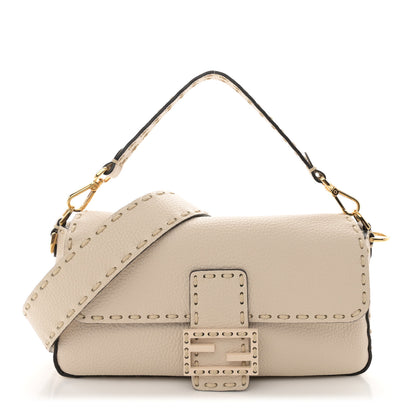 Fendi Embroidered Camelia Baguette Latte 1 of 15