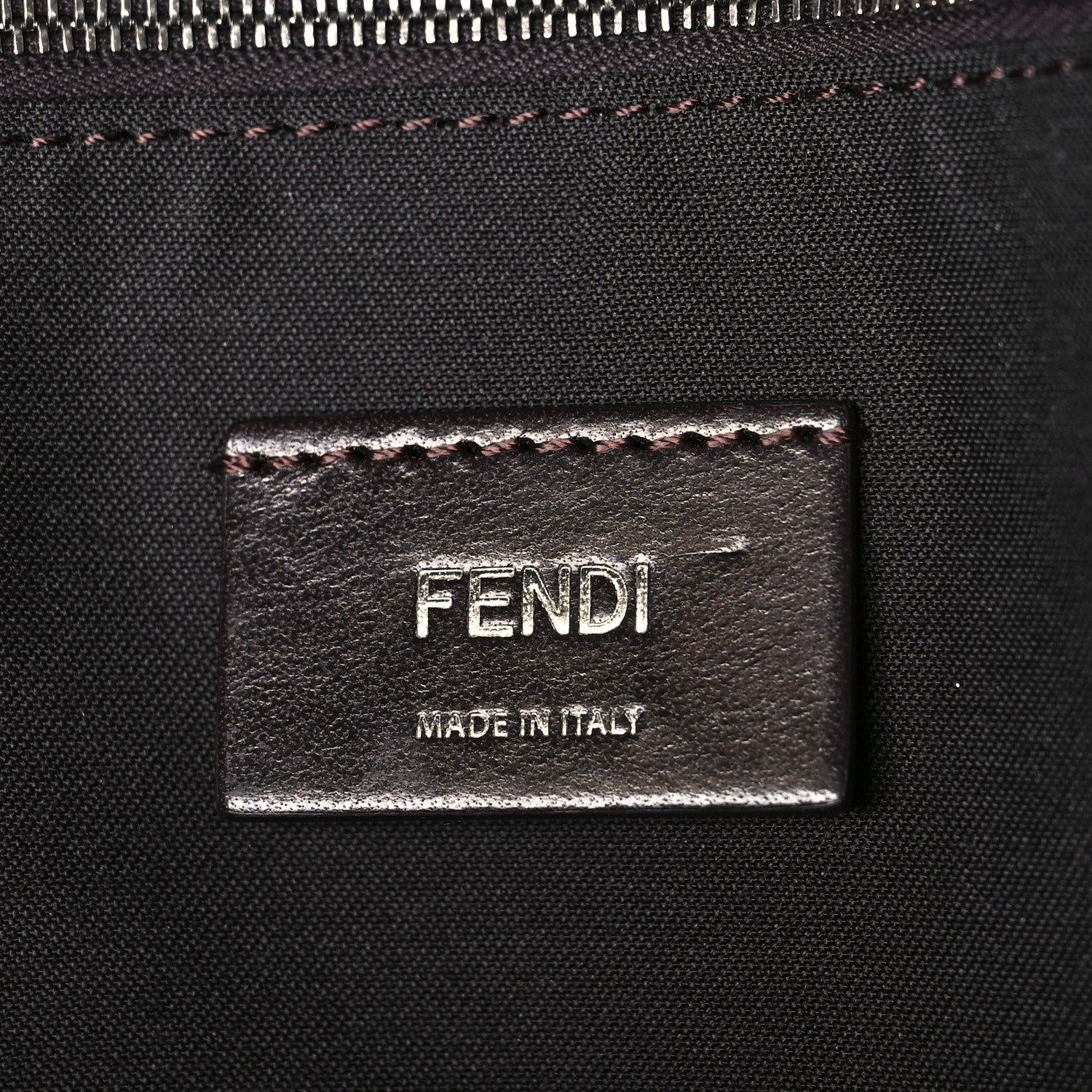 Fendi Glazed Fabric Vitello King FF 1974 Diagonal Pouch Pocket Backpack Tobacco Moro Cuoio 6 of 8