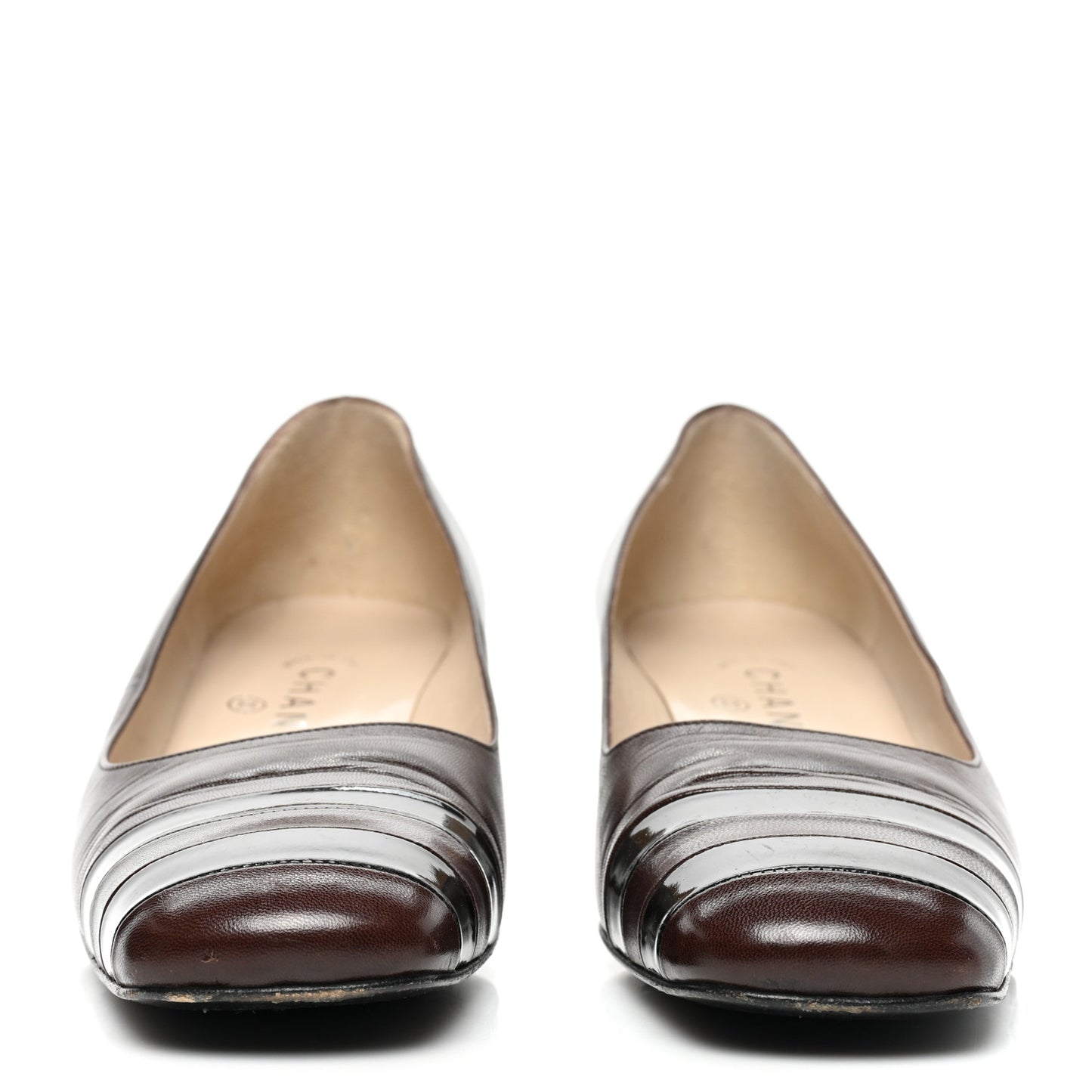 Lambskin Patent Pumps 39 Brown
