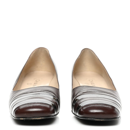 Chanel Lambskin Patent Pumps 39 Brown 3 of 9