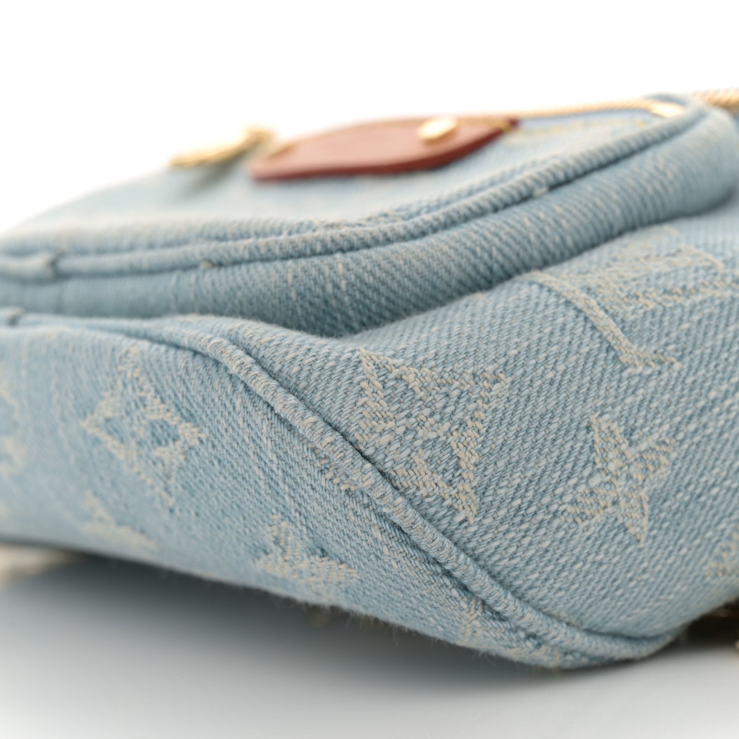 Louis Vuitton Monogram Denim Mini Bumbag Sky Blue 9 of 11