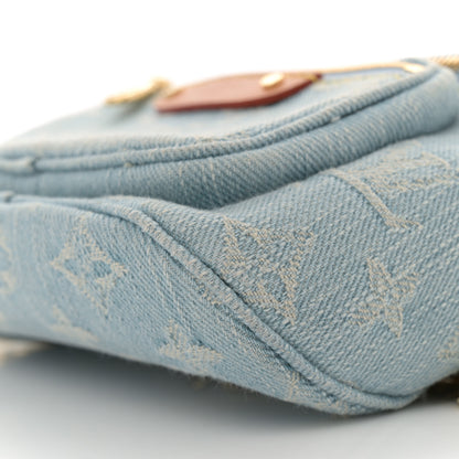 Louis Vuitton Monogram Denim Mini Bumbag Sky Blue 9 of 11