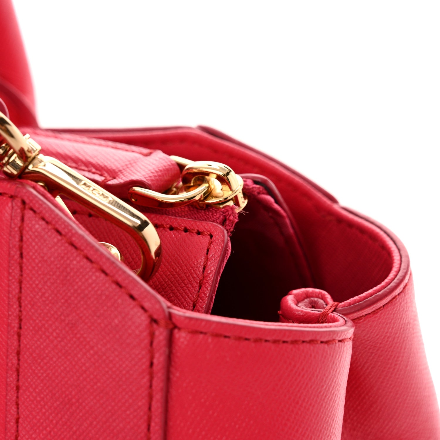 MCM Saffiano Nuovo Tote Pink 10 of 14