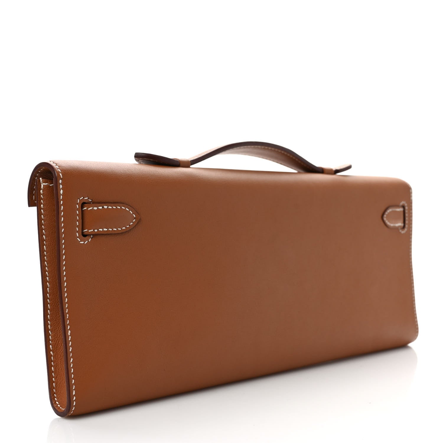 Hermes Swift Kelly Cut Clutch Pochette Gold 3 of 8