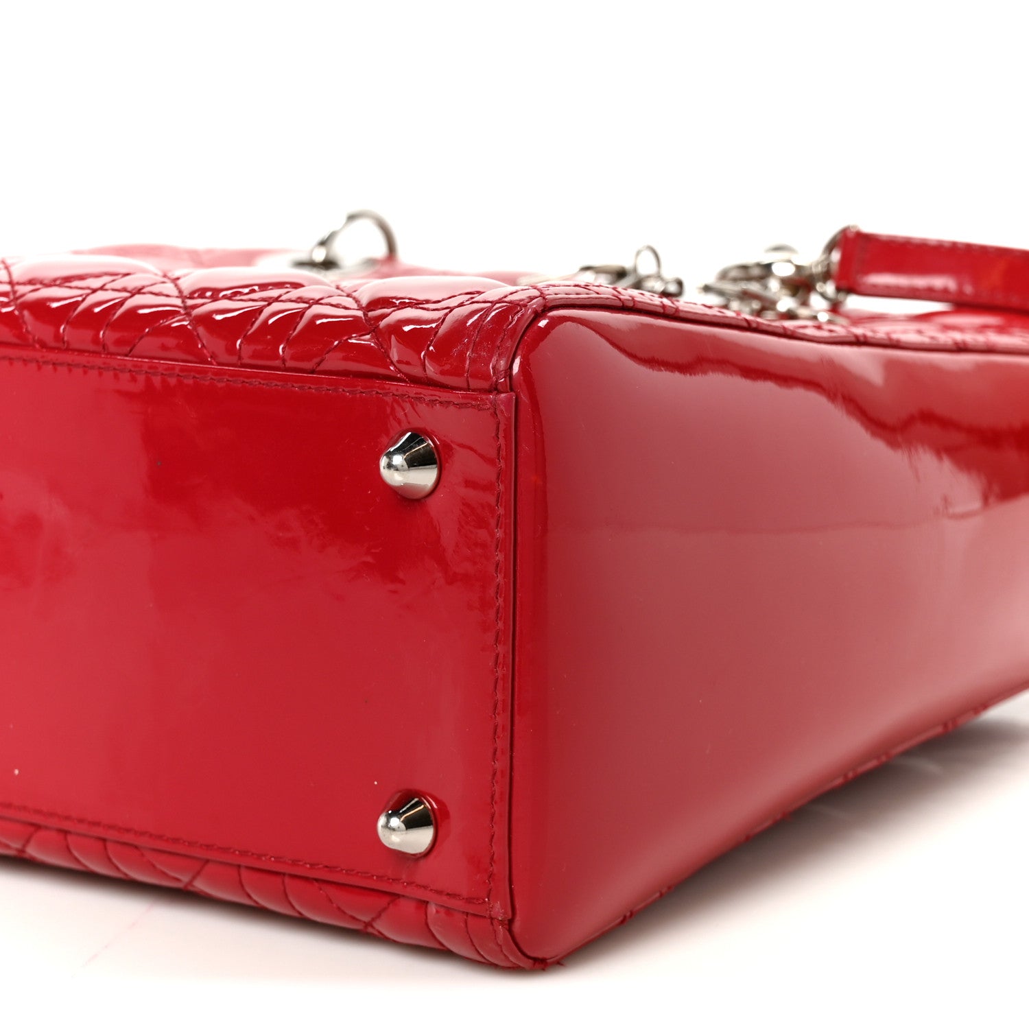 Christian Dior Patent Cannage Large Lady Dior Red 9 of 9