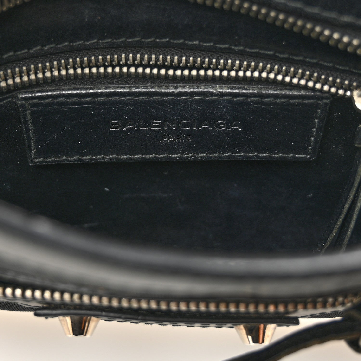 Balenciaga Mesh Calfskin Classic Silver Hardware Mini City Black 7 of 13