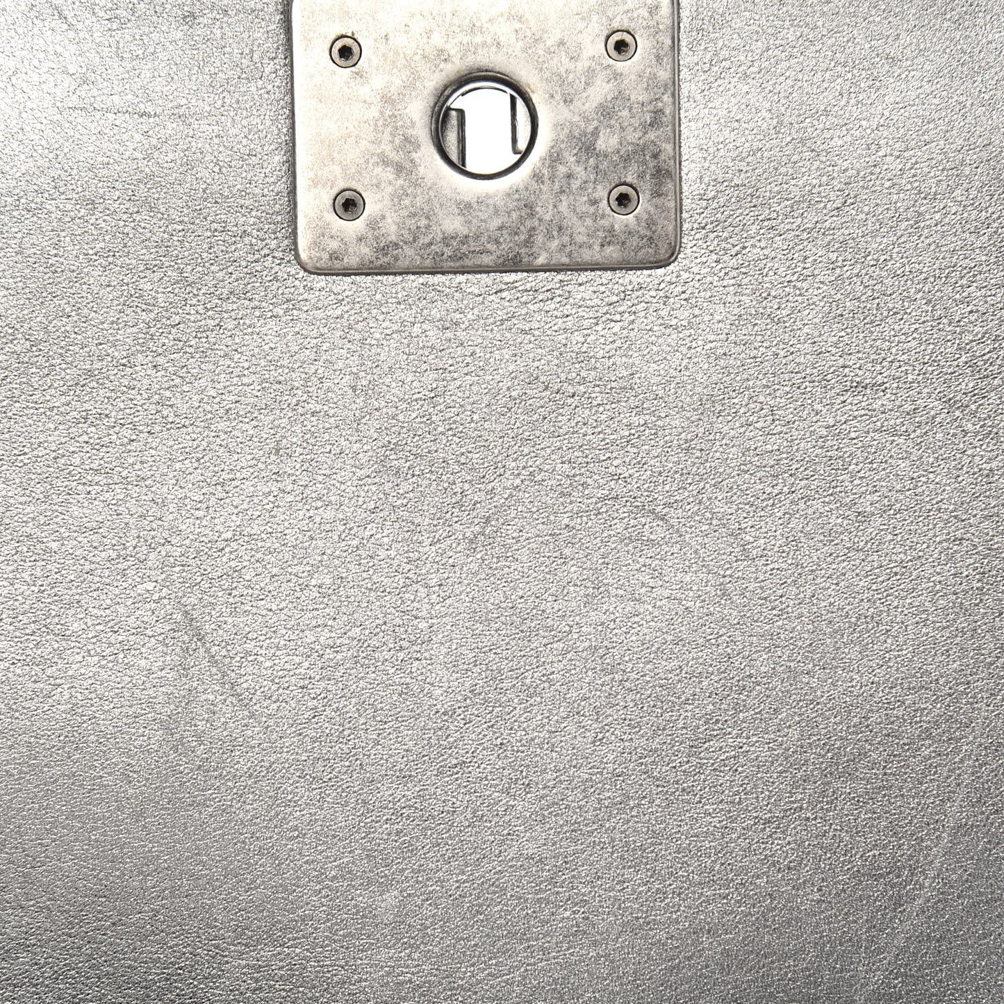 Metallic Lambskin Embellished Medium Boy Flap Silver