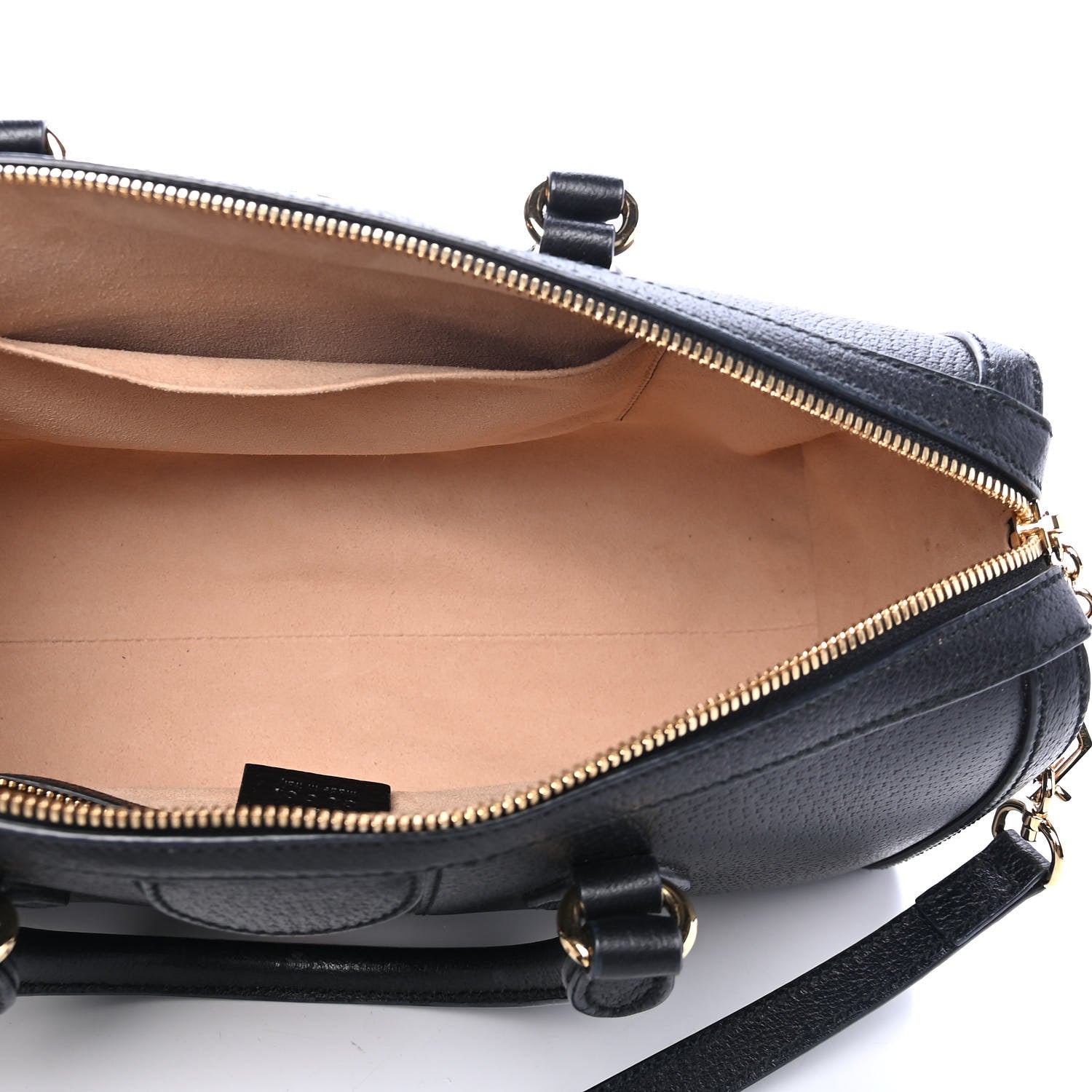 Gucci Textured Dollar Calfskin Web Medium Ophidia Boston Black 4 of 4