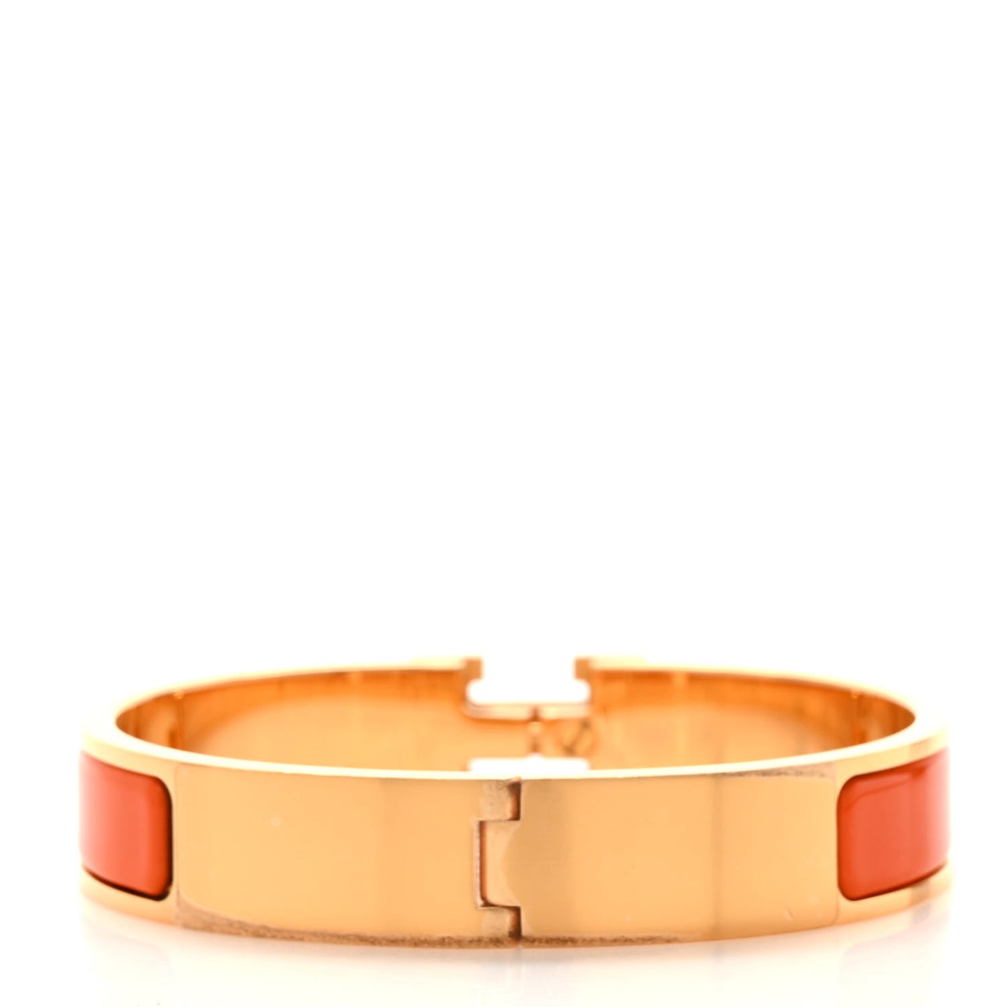 Enamel Narrow Clic Clac H Bracelet PM Orange