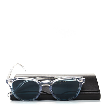 Oliver Peoples Acetate Desmon Round Sunglasses Transparent Crystal Teal Polar 8 of 8