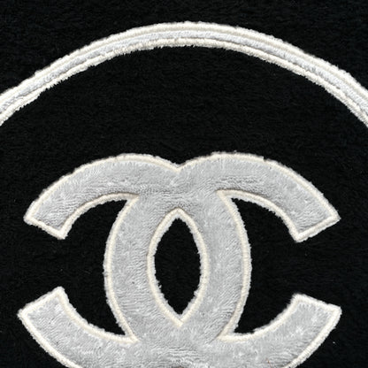 Chanel Terry Cotton CC Beach Tote Towel Set Black White 8 of 12