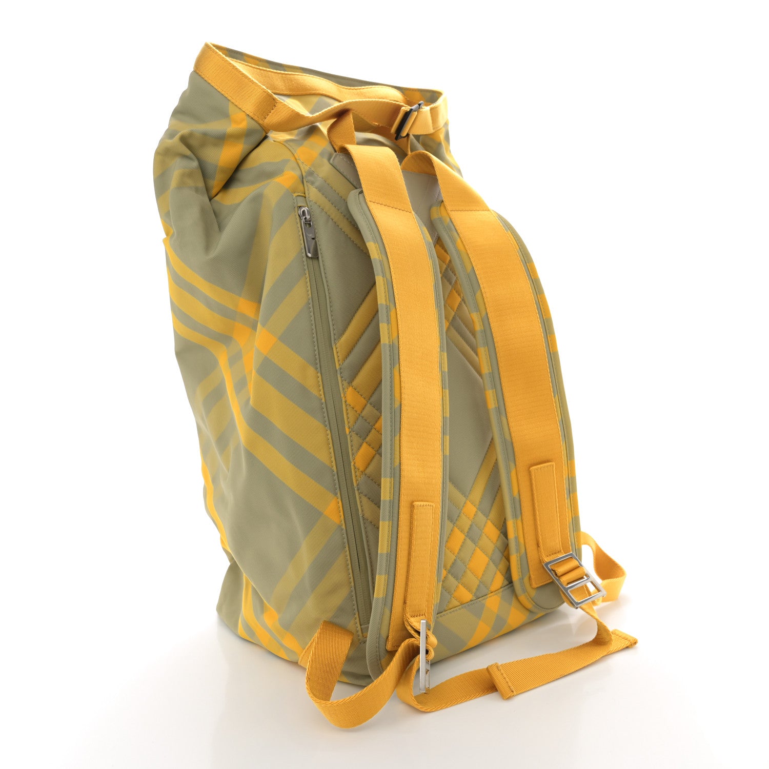 Burberry Nylon Nova Check Roll Backpack Hunter 3 of 10