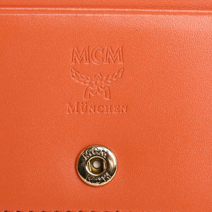 MCM Saffiano Wallet Pink Orange 6 of 12
