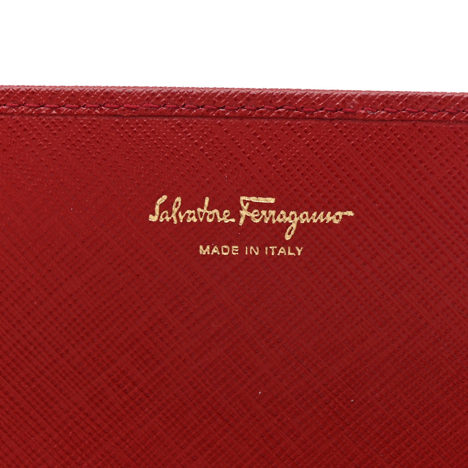 Salvatore Ferragamo Printed Calfskin Gancini Wallet On Chain Red 7 of 12