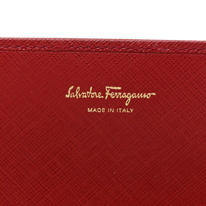 Salvatore Ferragamo Printed Calfskin Gancini Wallet On Chain Red 7 of 12