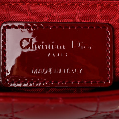 Christian Dior Patent Cannage Mini Lady Dior Red 6 of 10
