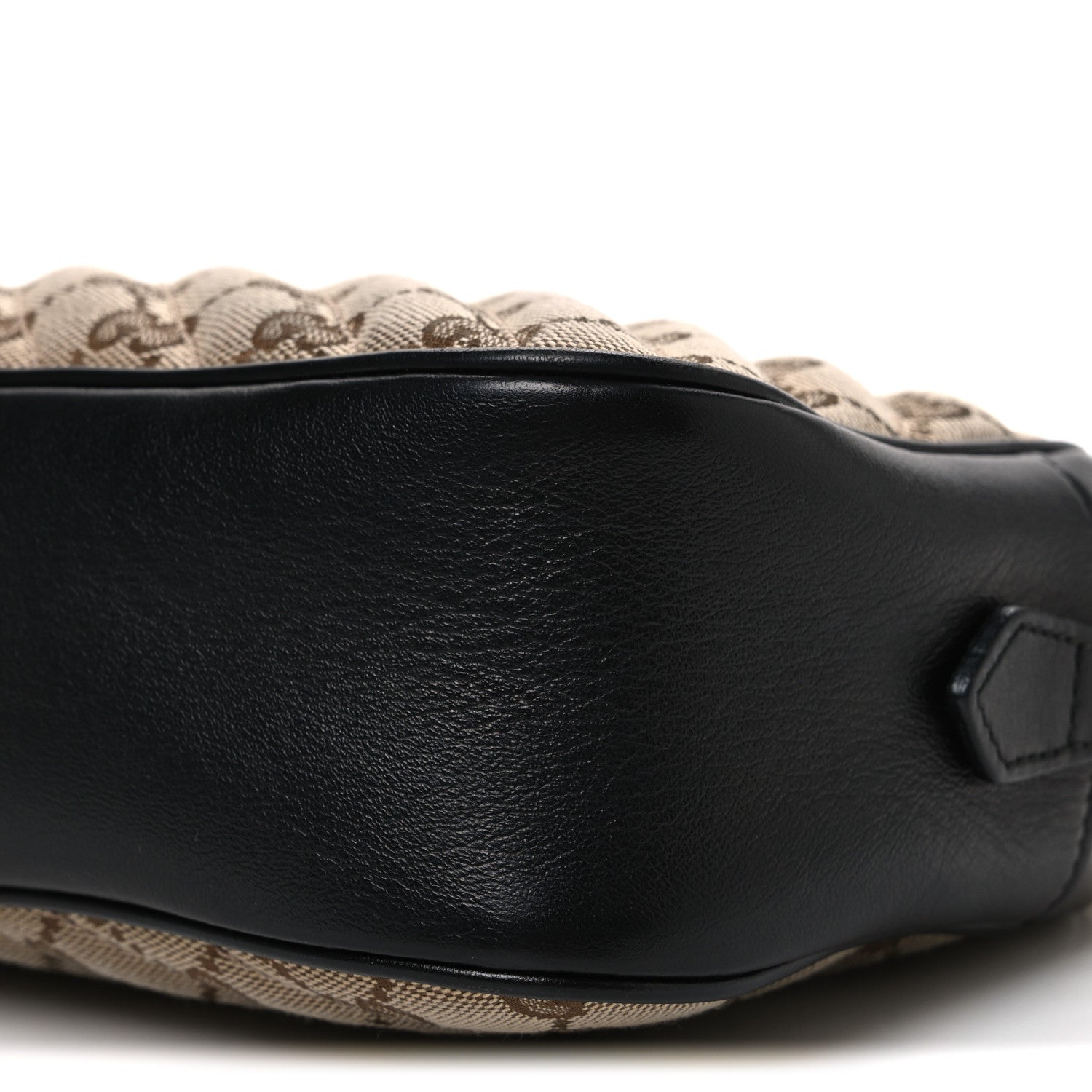 Gucci Monogram Matelasse Diagonal Small GG Marmont Chain Shoulder Bag Beige Black 10 of 10