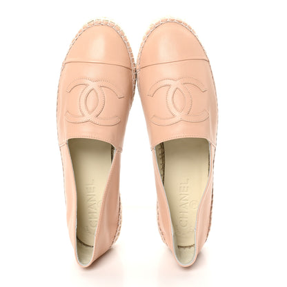 Chanel Lambskin CC Espadrilles 40 Nude 2 of 10