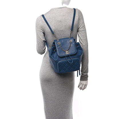 Chanel Caviar Quilted Business Affinity Backpack Blue 2 of 10