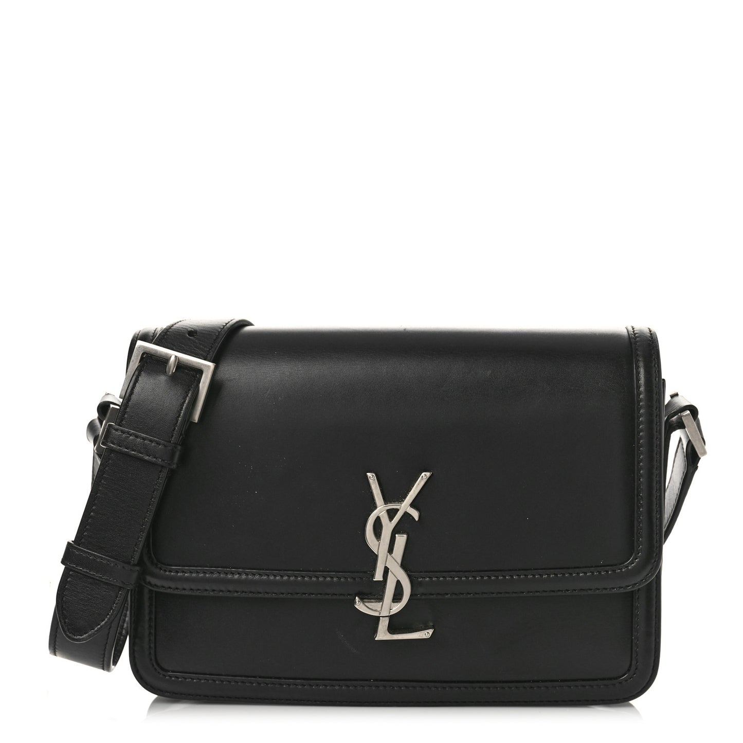 Box Calfskin Monogram Medium Solferino Satchel Black