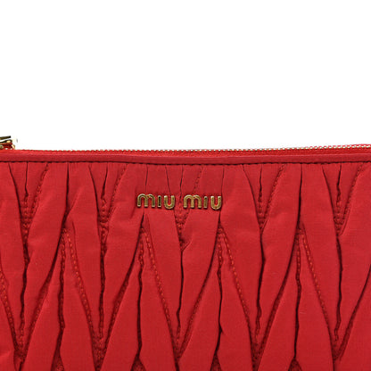 Miu Miu Faille Matelasse Wristlet Fuoco 7 of 7