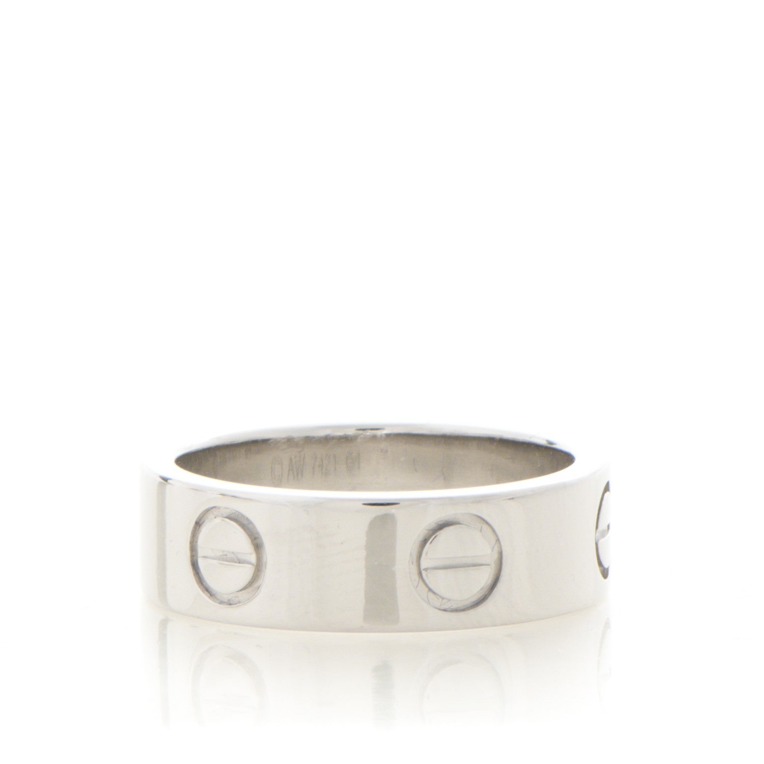 Cartier Platinum 5.5mm LOVE Ring 49 4.75 3 of 5