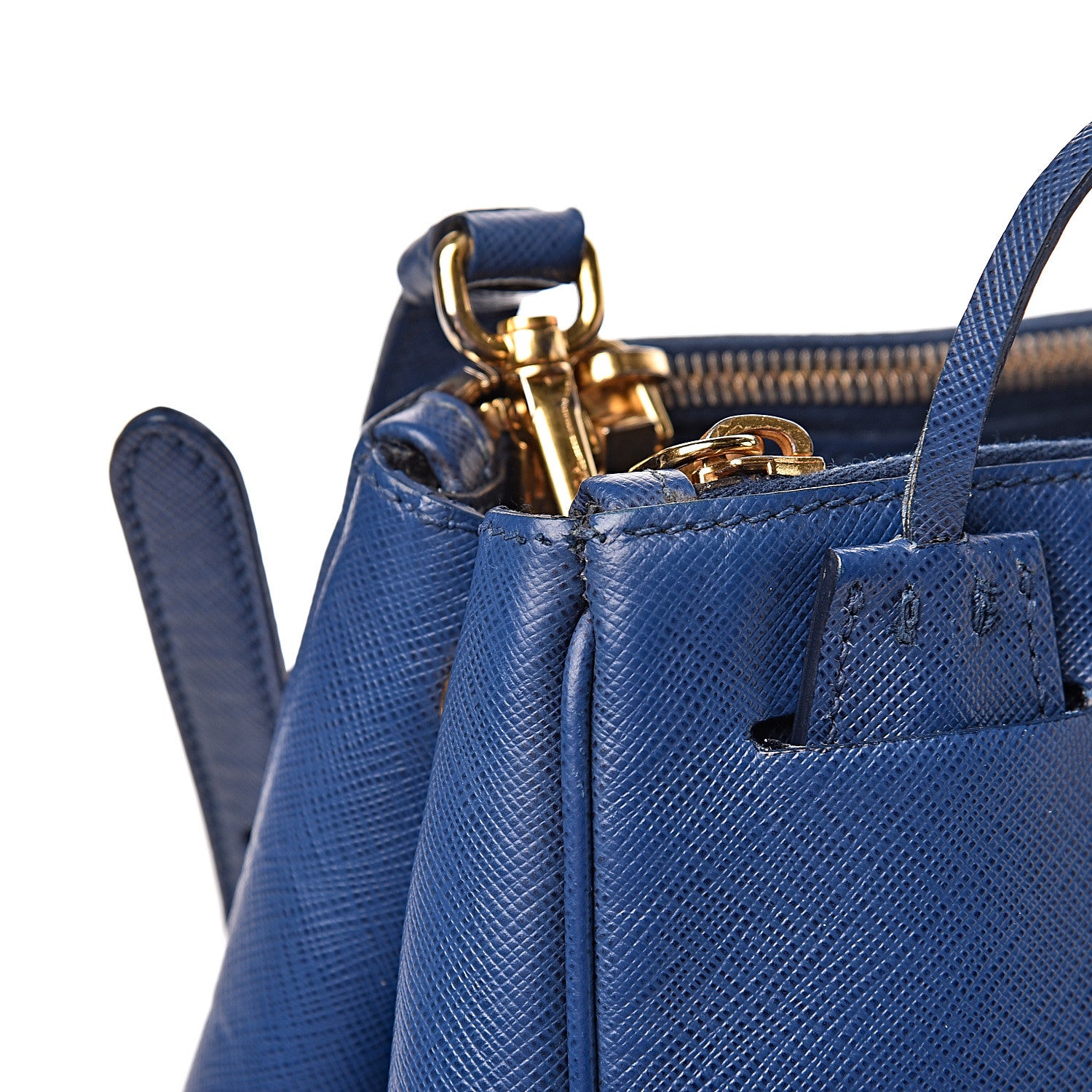 Prada Saffiano Lux Medium Tote Bluette 18 of 18