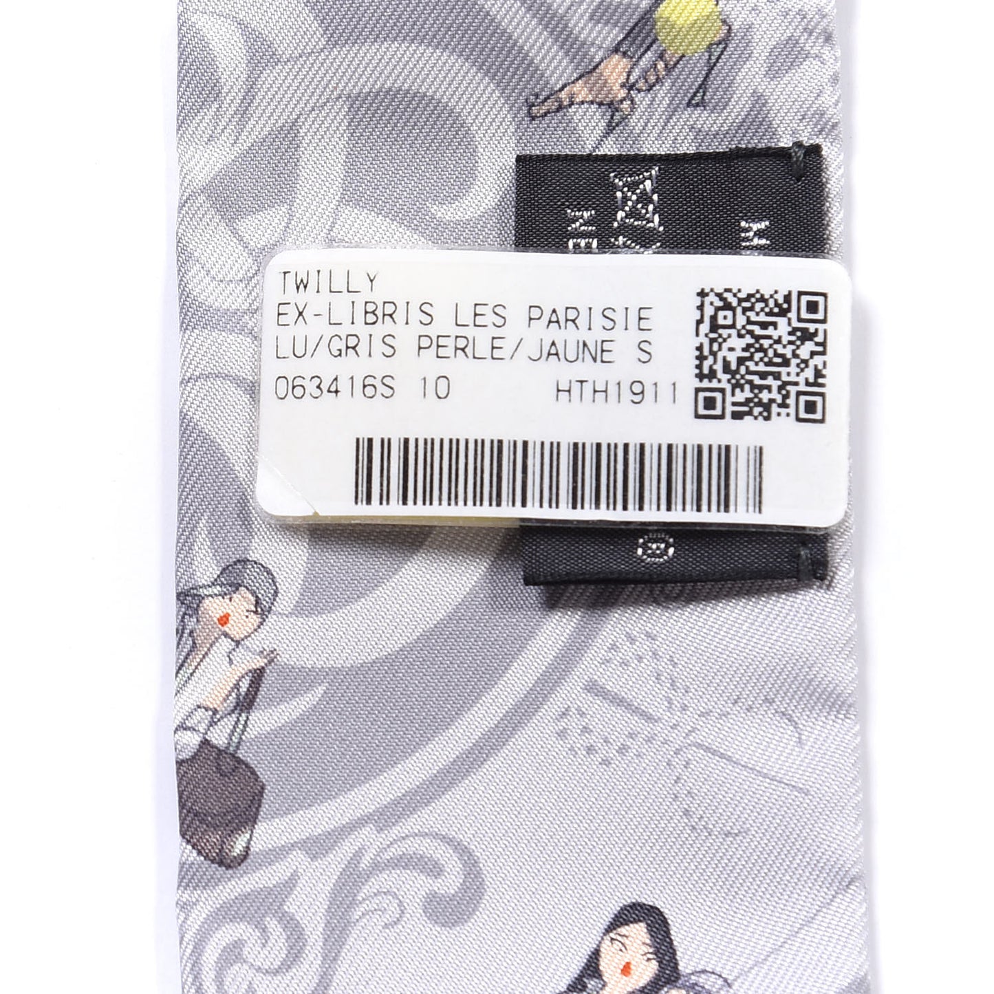 Silk Ex-Libris Les Parisie Twilly Gris Perle Jaune Soufre
