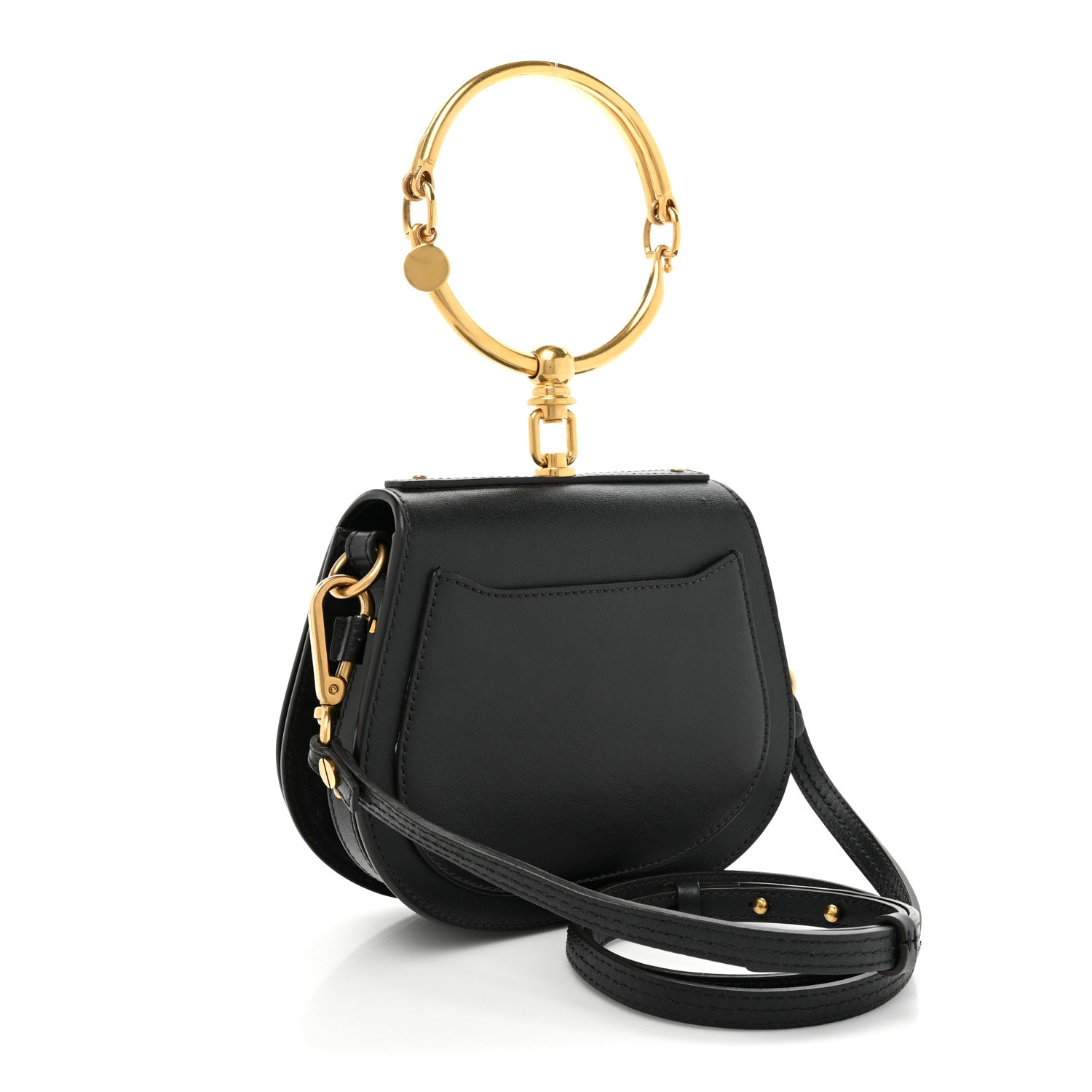 Chloe Calfskin Small Nile Bracelet Bag Black 3 of 10