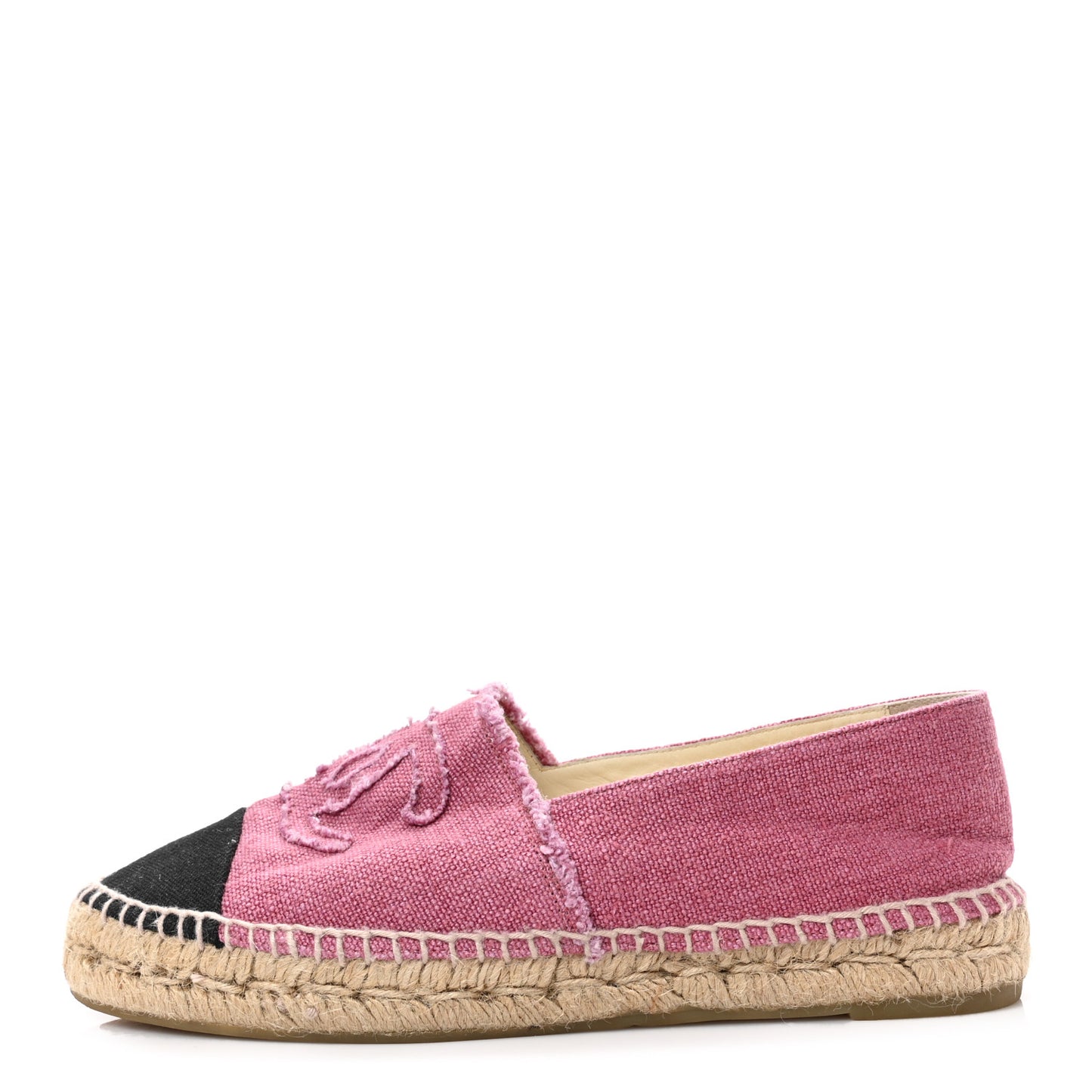 Linen CC Espadrilles 41 Pink Black