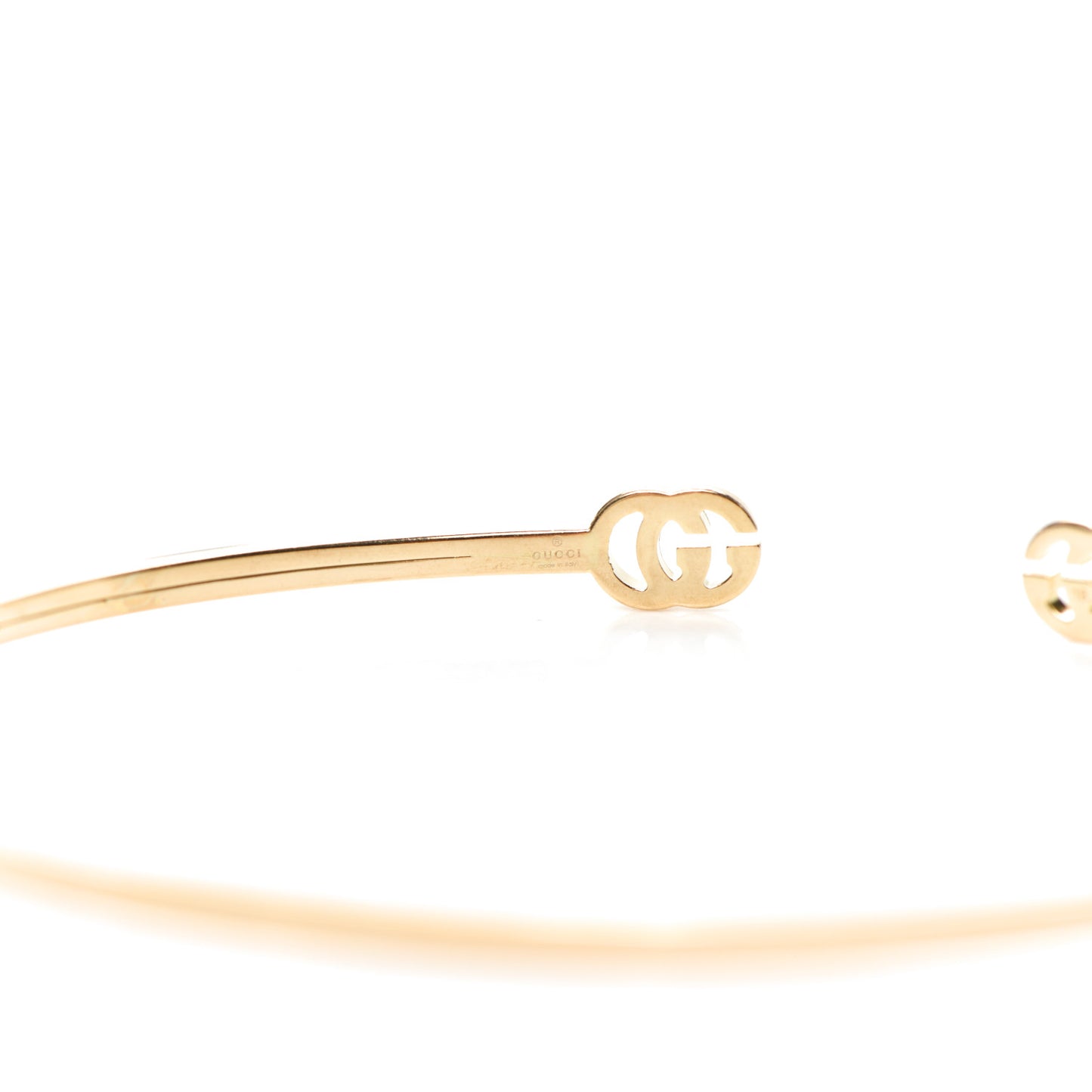 18K Yellow Gold GG Running Cuff Bracelet