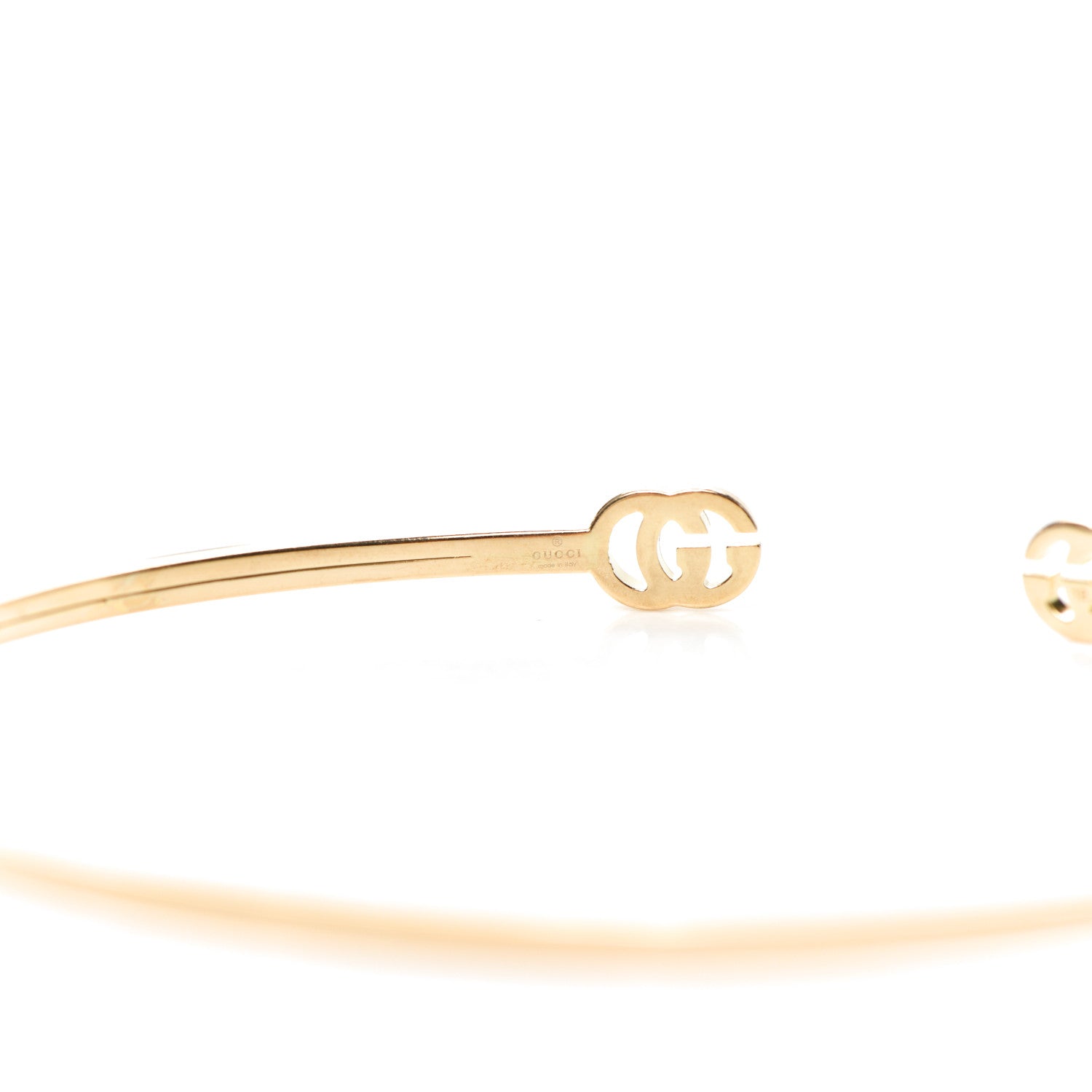 Gucci 18K Yellow Gold GG Running Cuff Bracelet 4 of 4