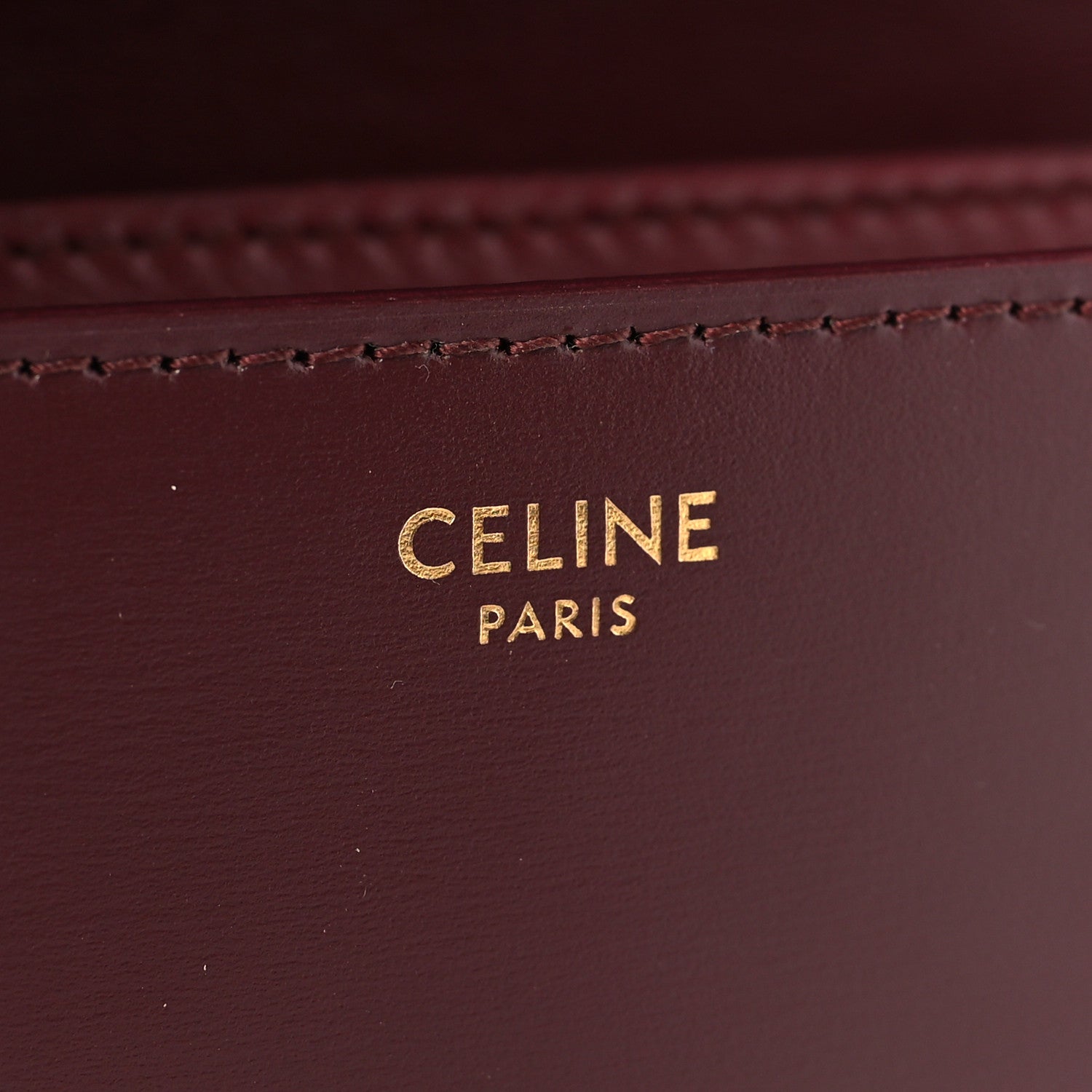 Celine Box Calfskin Teen Classic Box Flap Bag Burgundy 6 of 10