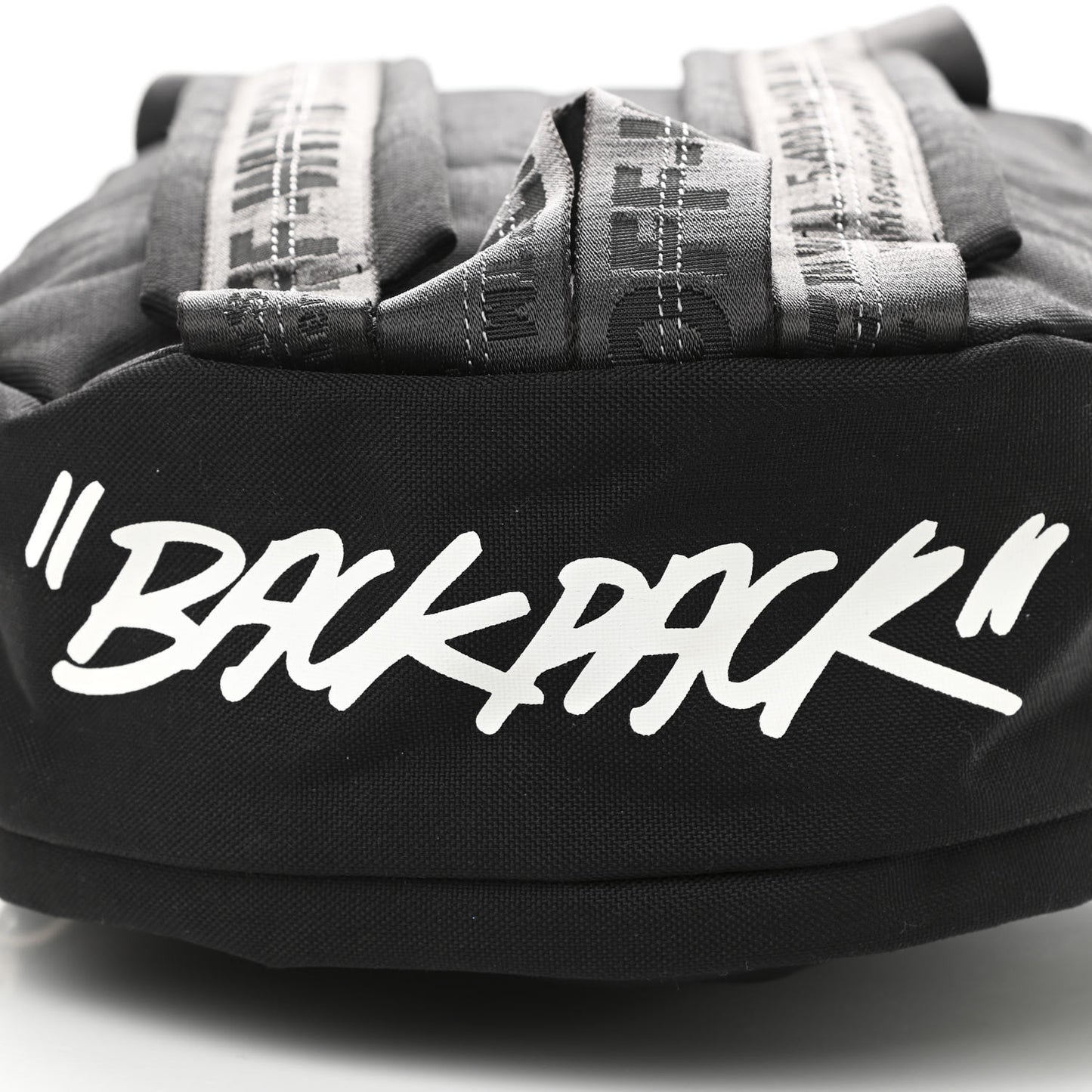 Canvas Quote Backpack Black
