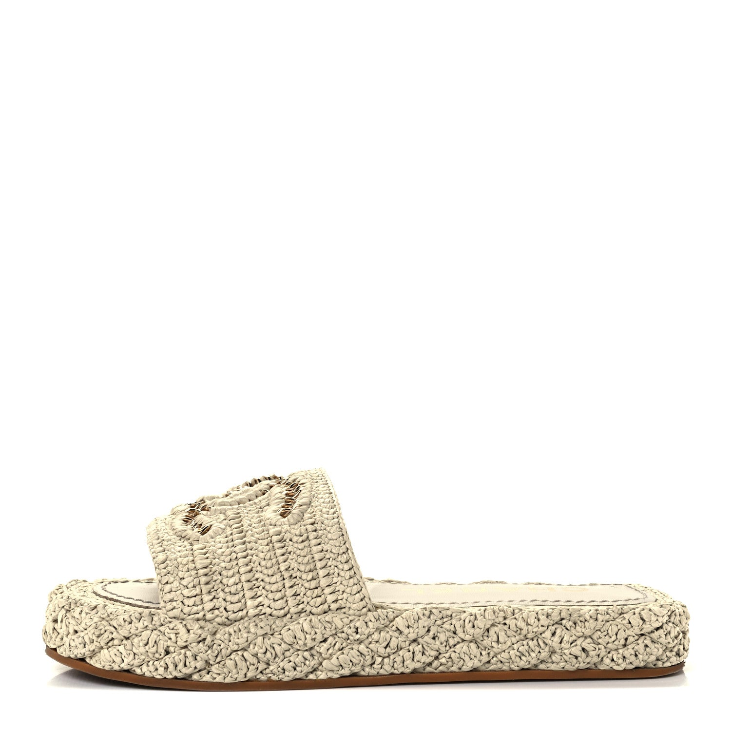 Chanel Cord Braided CC Mules 35 Light Beige 1 of 12