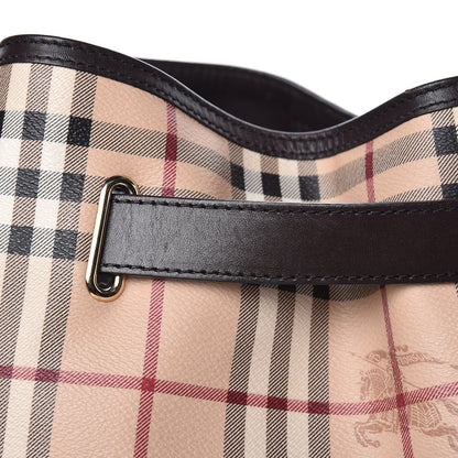 Burberry Haymarket Check Medium Willenmore Hobo Chocolate 11 of 14