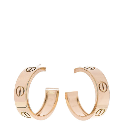 Cartier 18K Yellow Gold 5.5mm LOVE Hoop Earrings 1 of 4
