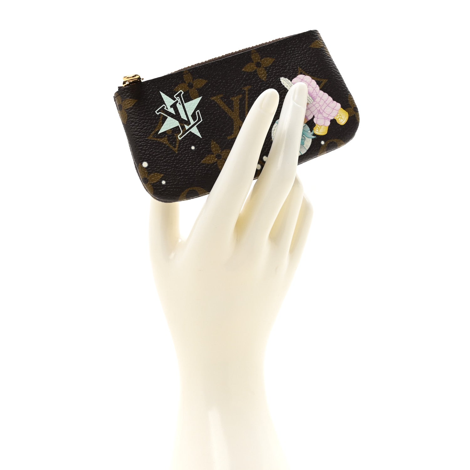 Louis Vuitton Monogram 2025 Christmas Animation Key Pouch Azur