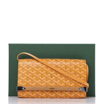Goyard Goyardine Monte Carlo Bois Clutch With Strap Yellow 11 of 11
