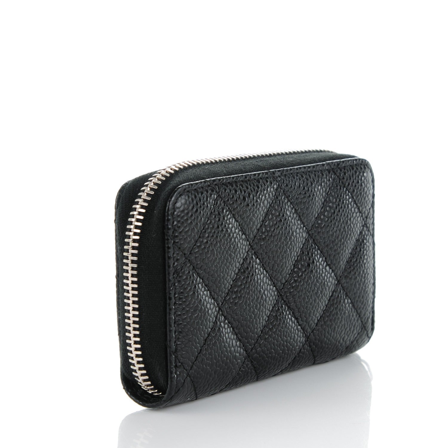 Chanel Caviar Quilted Zip Coin Purse Black 3 of 7