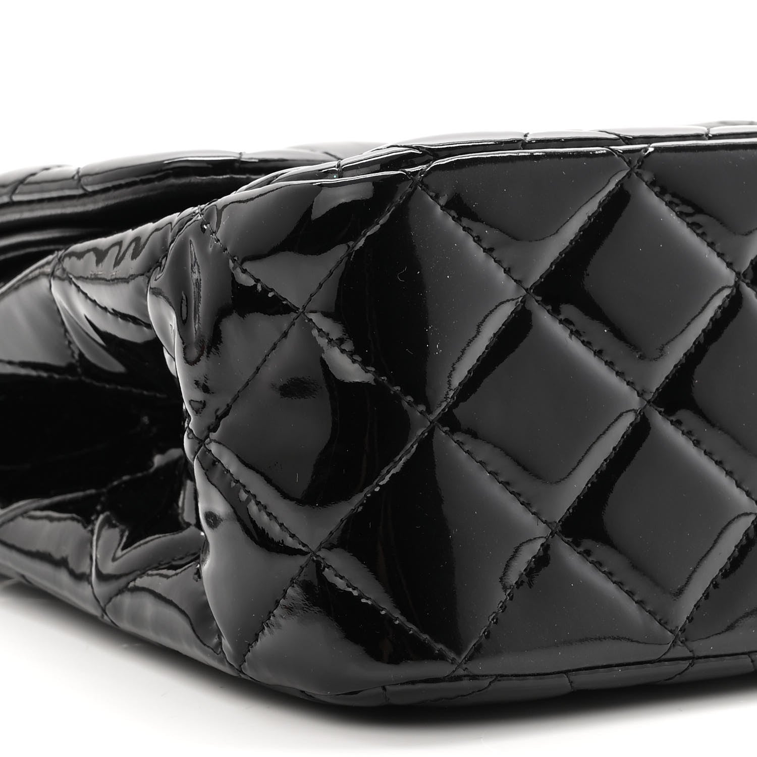 Chanel Patent Quilted Jumbo Double Flap Black 9 of 11