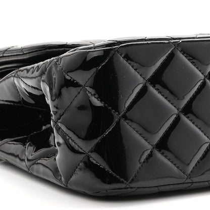 Chanel Patent Quilted Jumbo Double Flap Black 9 of 11