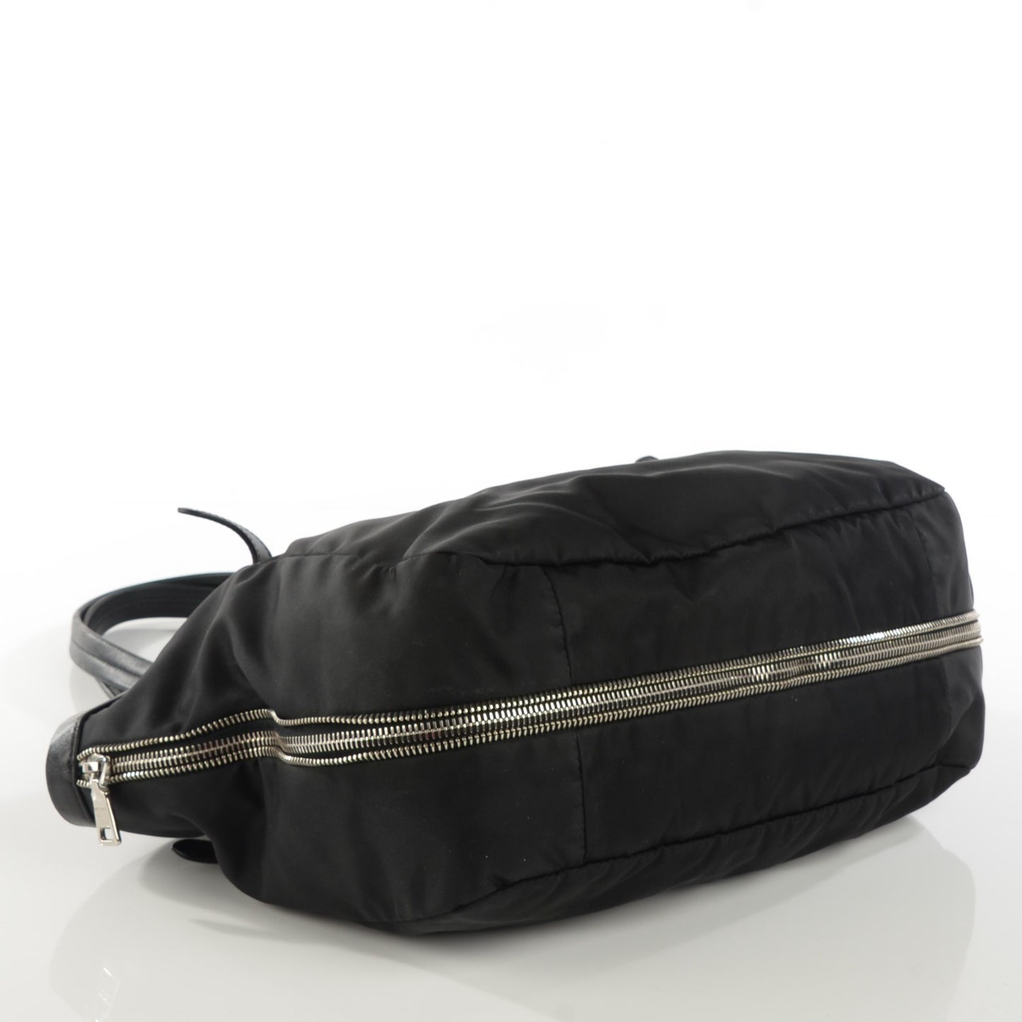 Tessuto Nylon Nappa Shoulder Bag Nero Black